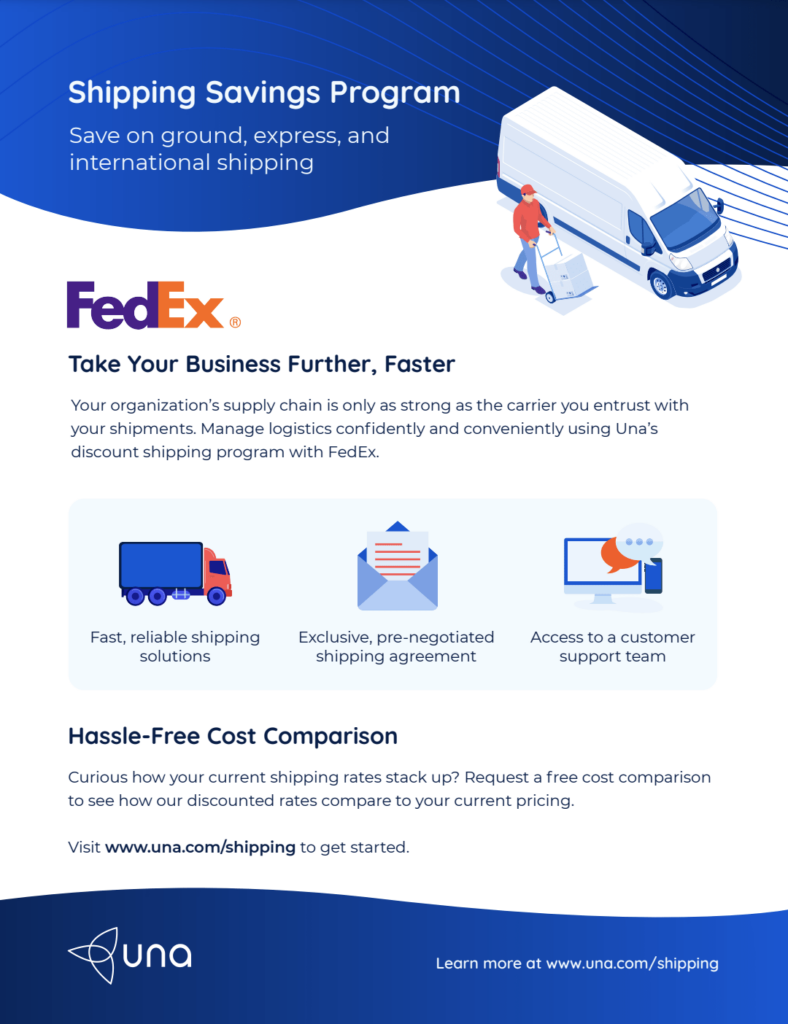 Una discount shipping program