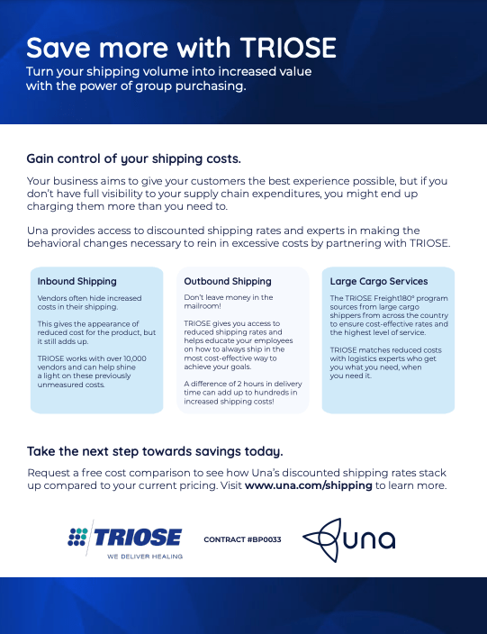 Una discount shipping program